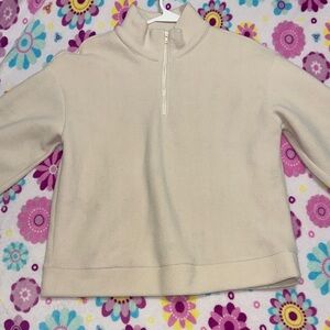 Cream Quarter-Zip Pullover
